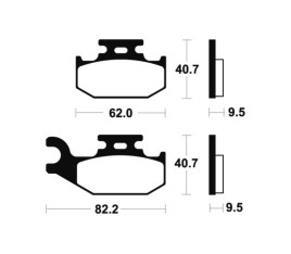 Plaquettes de frein TECNIUM MX/Quad métal fritté - MO267