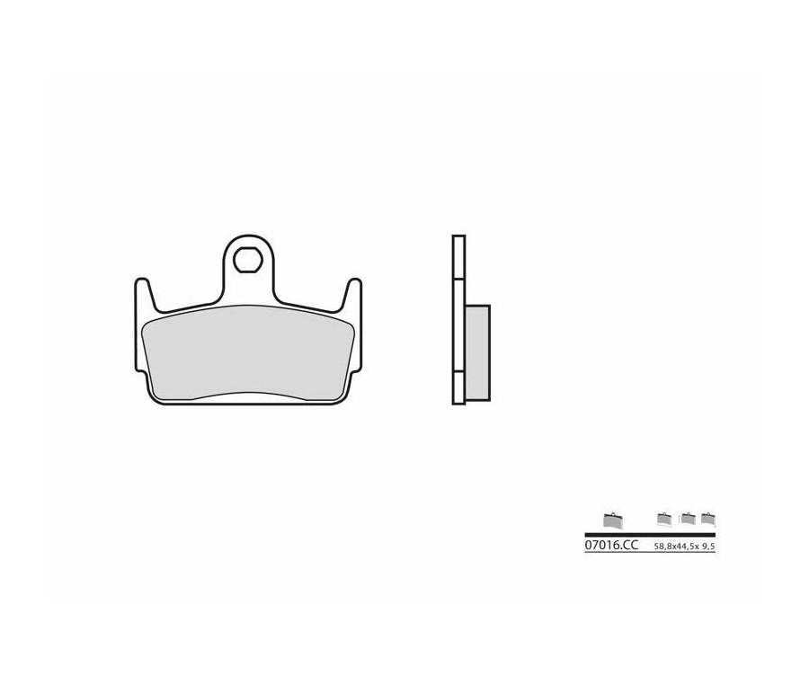 Plaquettes de frein BREMBO Scooter carbone céramique - 07016 - 1035675