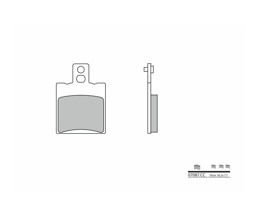 Plaquettes de frein BREMBO Scooter carbone céramique - 07087 - 1035714