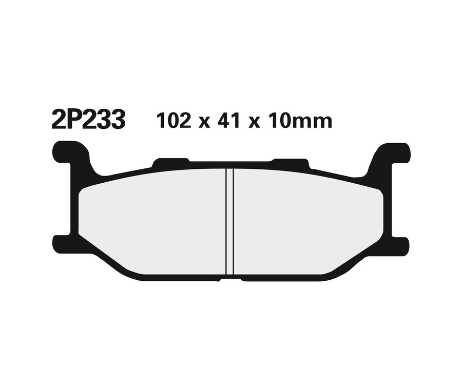 Plaquettes de frein NISSIN route semi-métallique - 2P-233NS - 1036669