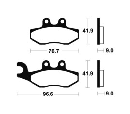 Plaquettes de frein TECNIUM Scooter organique - ME286
