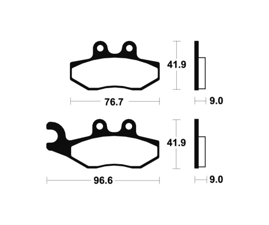 Plaquettes de frein TECNIUM Scooter organique - ME286 - 1022668