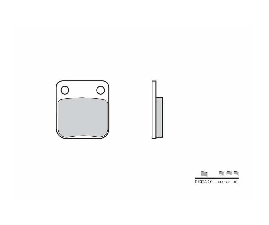 Plaquettes de frein BREMBO Scooter carbone céramique - 07024CC - 1035727