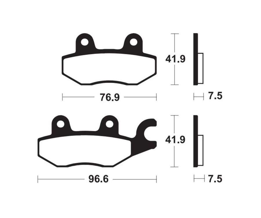 Plaquettes de frein TECNIUM métal fritté - MF455 - 1111148