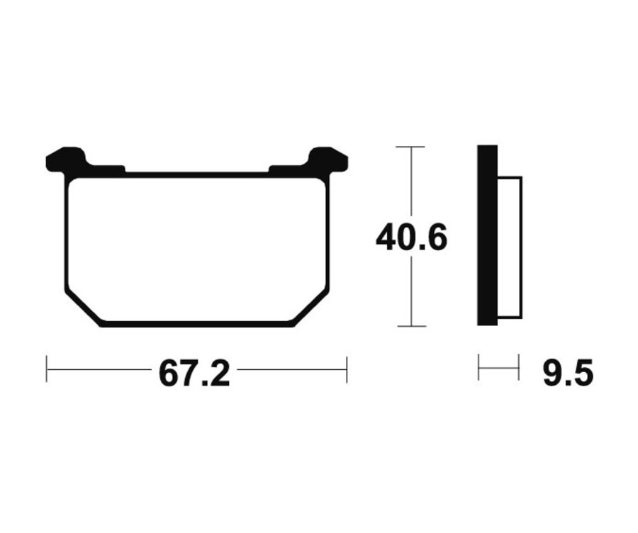 Plaquettes de frein TECNIUM route organique - MA40 - 1022506