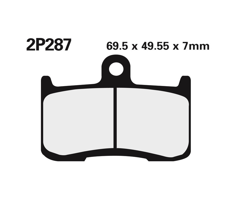 Plaquettes de frein NISSIN route /Off-Road métal fritté - 2P-287ST - 1036733