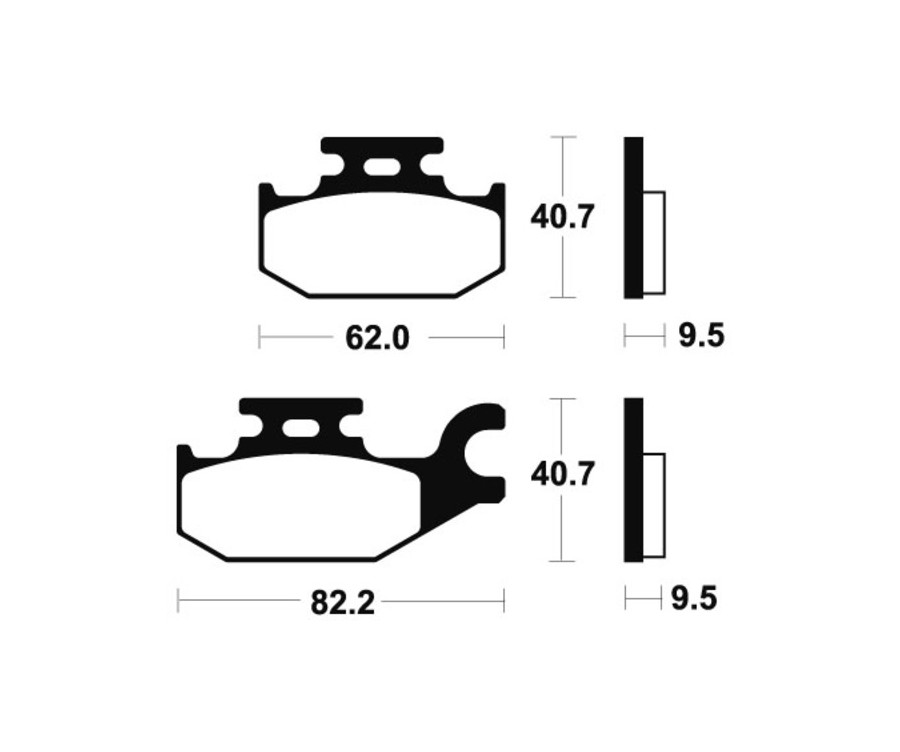 Plaquettes de frein TECNIUM Scooter organique - ME254 - 1022657