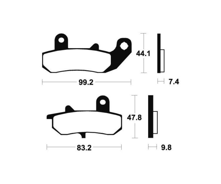 Plaquettes de frein TECNIUM route organique - MA135 - 1022357