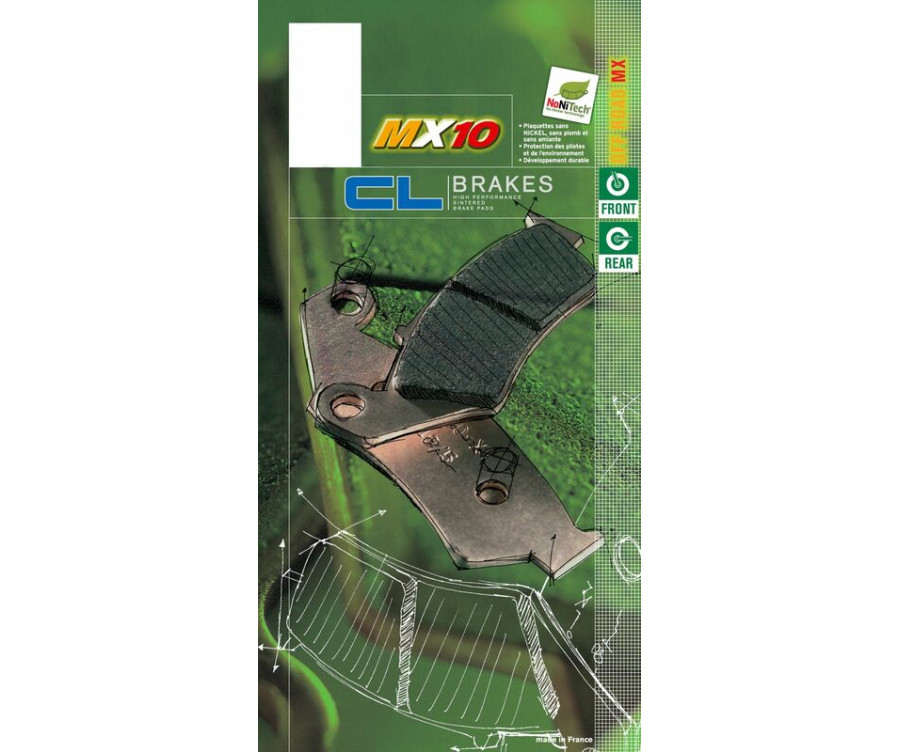 Plaquettes de frein CL BRAKES Off-Road métal fritté - 2469MX10 - 1034996