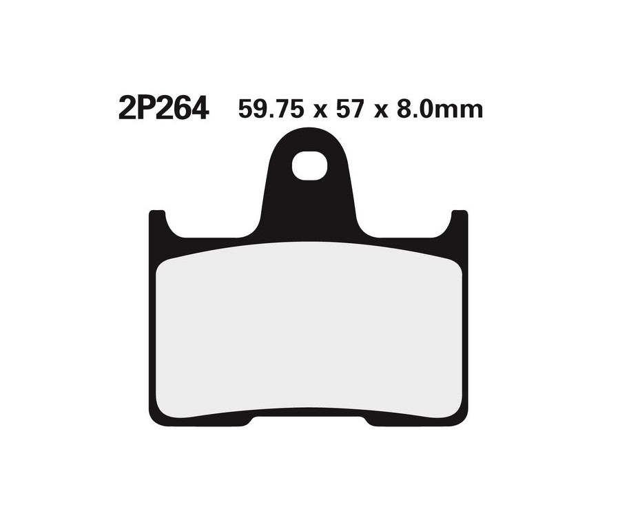 Plaquettes de frein NISSIN route semi-métallique - 2P-264NS - 1036708