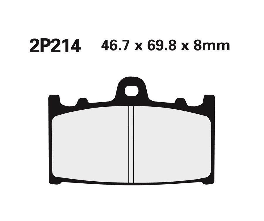 Plaquettes de frein NISSIN route semi-métallique - 2P-214NS - 1036642