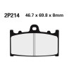 Plaquettes de frein NISSIN route semi-métallique - 2P-214NS - 1036642