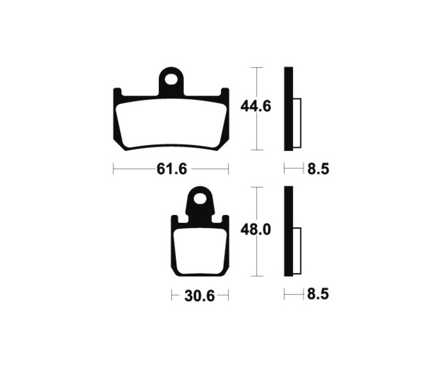 Plaquettes de frein TECNIUM Racing métal fritté carbone - MCR339 - 1022595
