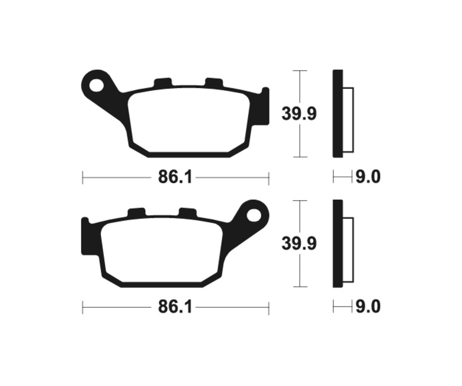 Plaquettes de frein TECNIUM Performance métal fritté - MR 381 - 1023032