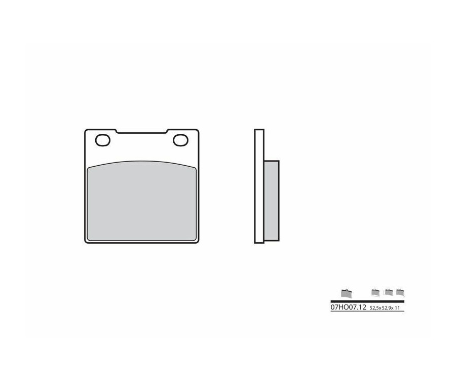 Plaquettes de frein BREMBO route carbone céramique - 07HO0712 - 1035956