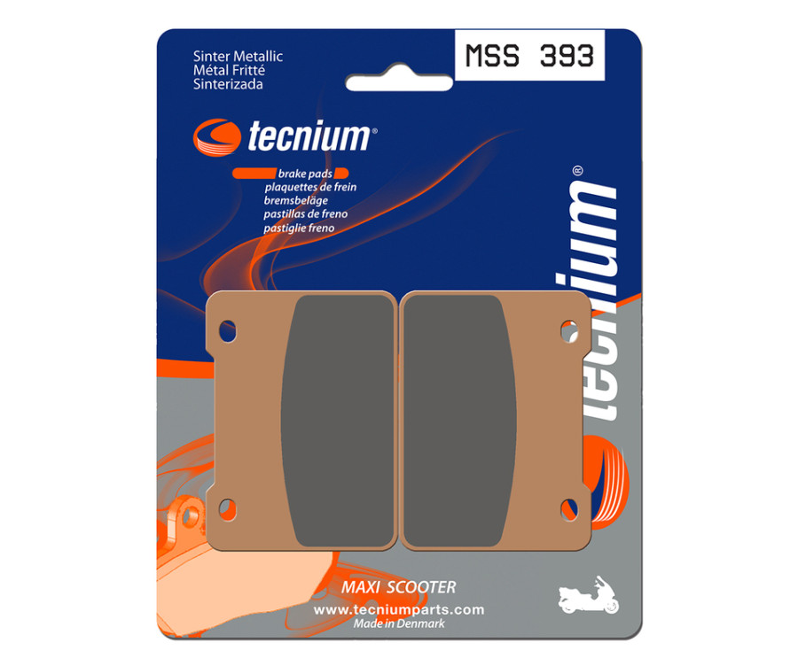 Plaquettes de frein TECNIUM Maxi Scooter métal fritté - MSS393 - 1023225