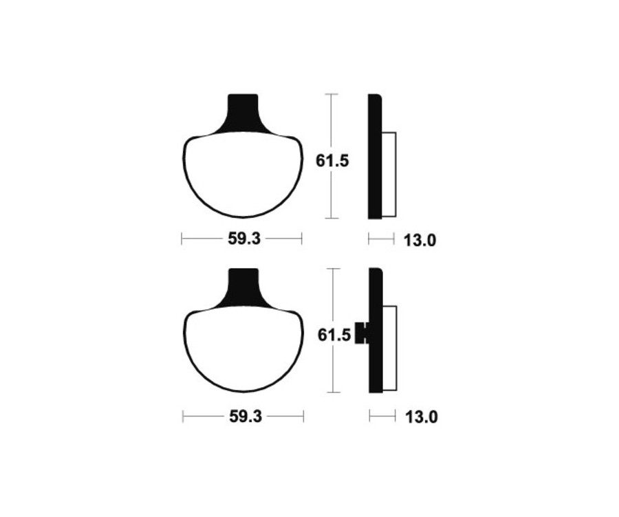 Plaquettes de frein TECNIUM route organique - MA79 - 1022547