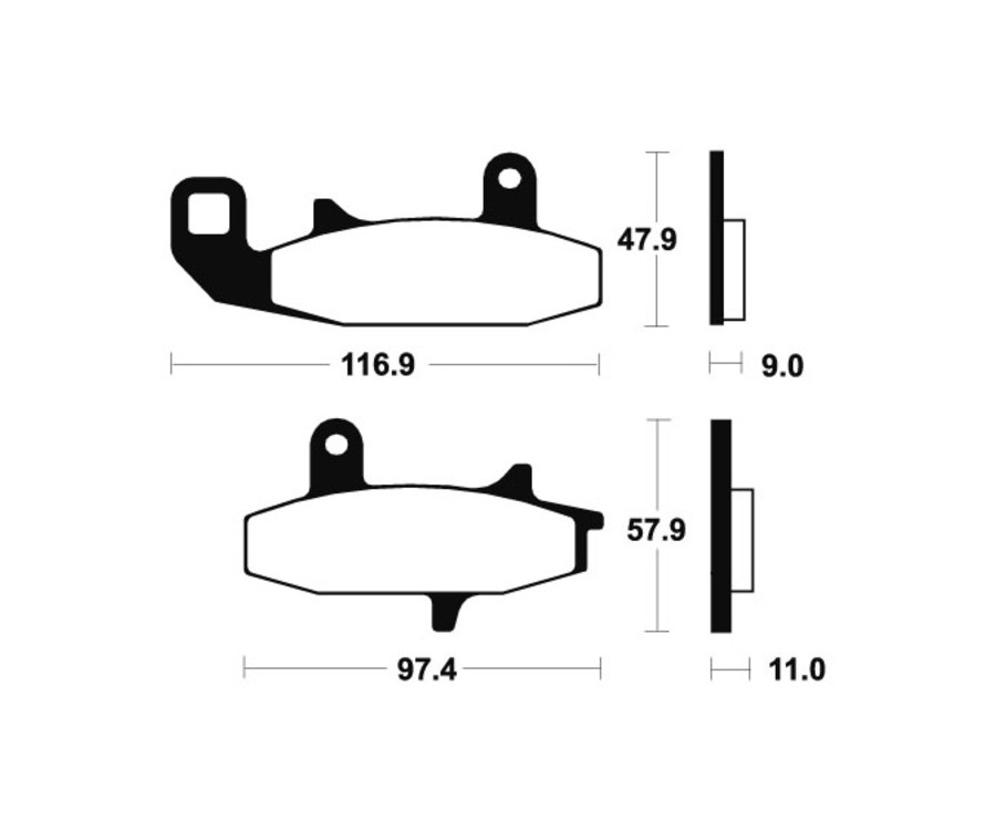 Plaquettes de frein TECNIUM route organique - MA126 - 1022347