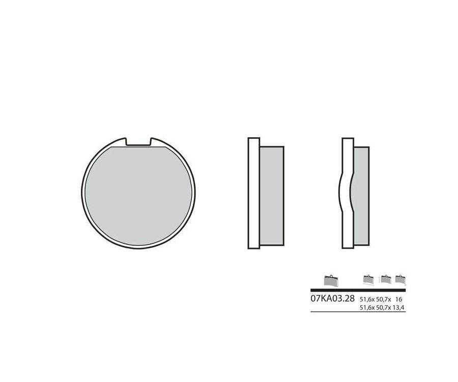 Plaquettes de frein BREMBO route carbone céramique - 07KA0328 - 1036056