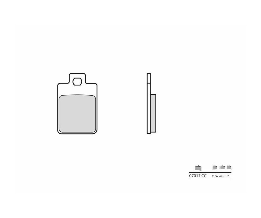 Plaquettes de frein BREMBO Scooter carbone céramique - 07017 - 1035676