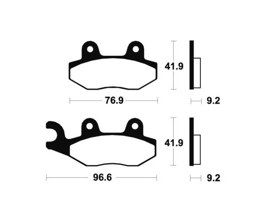 Plaquettes de frein TECNIUM Scooter organique - ME213 - 1022640