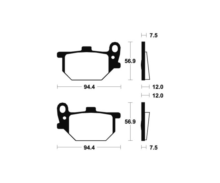 Plaquettes de frein TECNIUM route organique - MA45 - 1022517