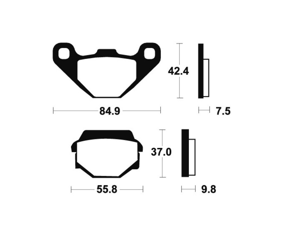 Plaquettes de frein TECNIUM MX/Quad métal fritté - MO86 - 1022922