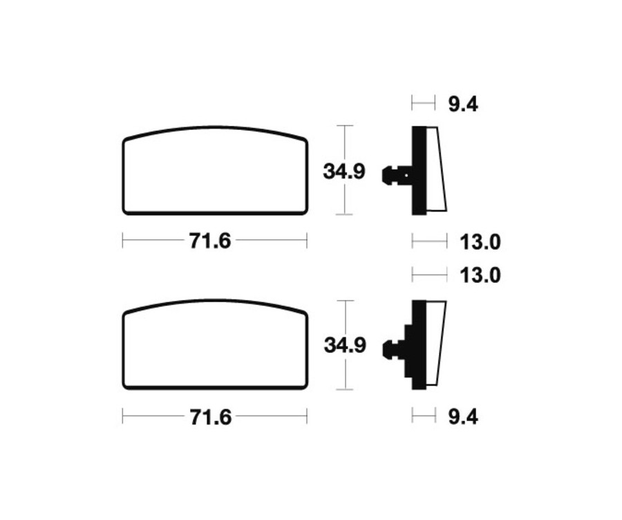 Plaquettes de frein TECNIUM route organique - MA20 - 1022414