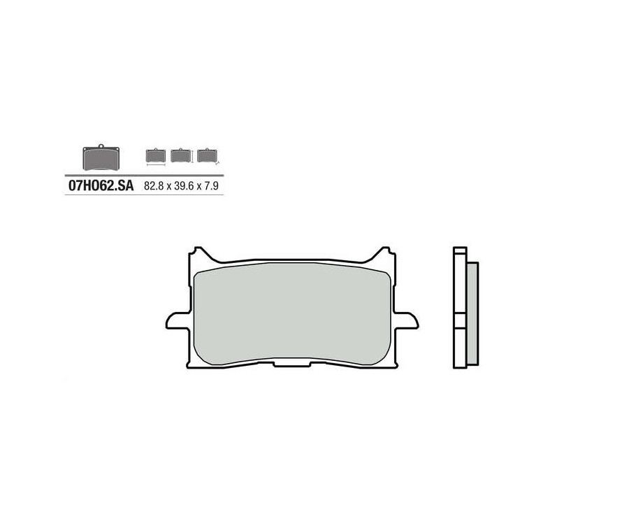Plaquettes de frein BREMBO route métal fritté - 07HO62SA - 1036051