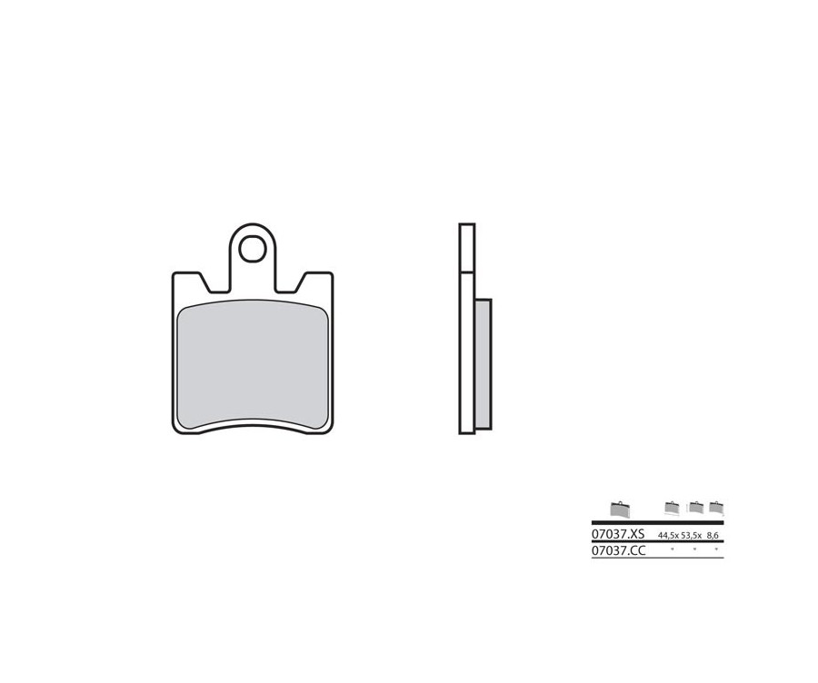 Plaquettes de frein BREMBO Scooter métal fritté - 07037XS - 1035733