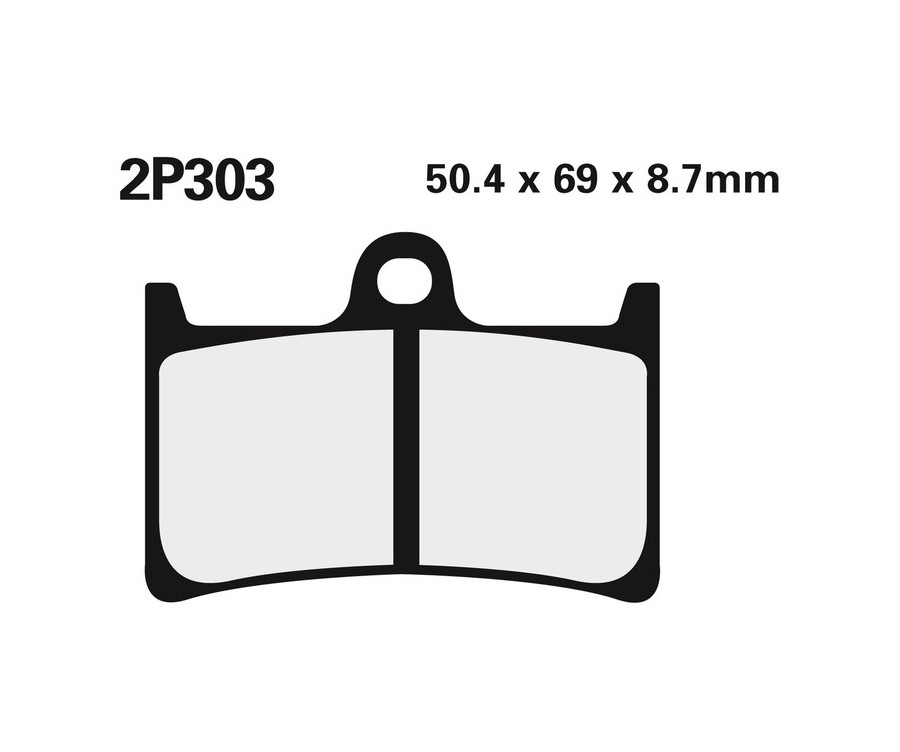 Plaquettes de frein NISSIN route /Off-Road métal fritté - 2P-303ST - 1036745