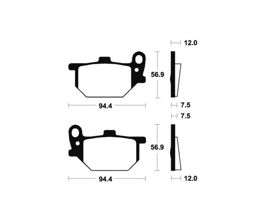 Plaquettes de frein TECNIUM route organique - MA28 - 1022456