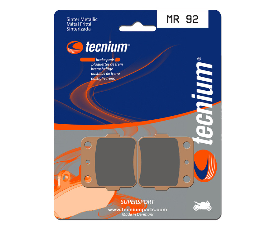 Plaquettes de frein TECNIUM Performance métal fritté - MR92 Plaquettes de frein TECNIUM Performance métal fritté - MR92