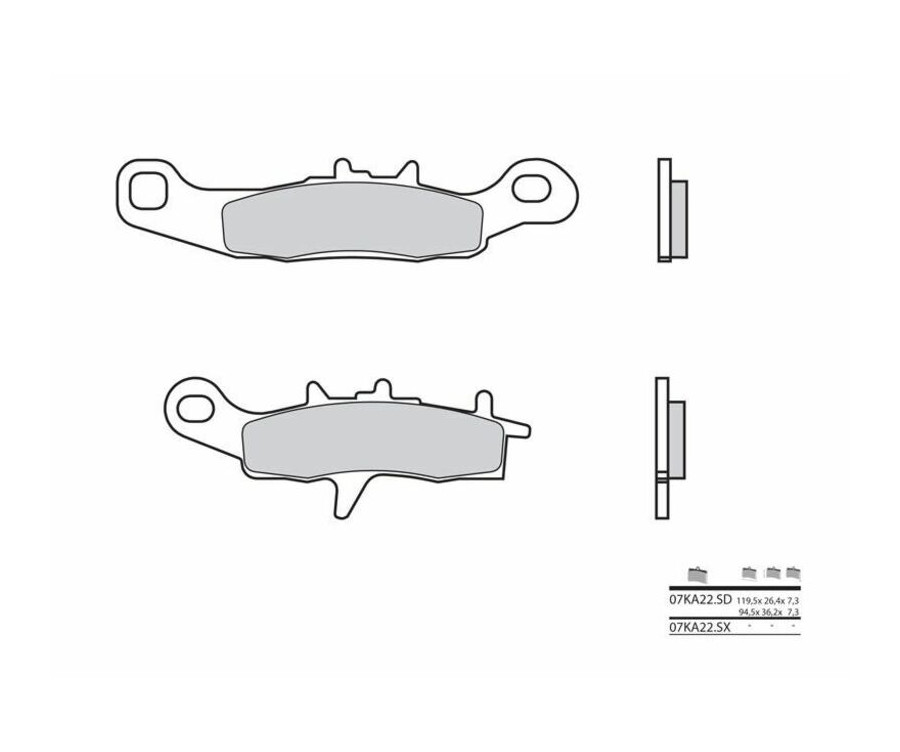 Plaquettes de frein BREMBO Off-Road métal fritté - 07KA22SD - 1036105