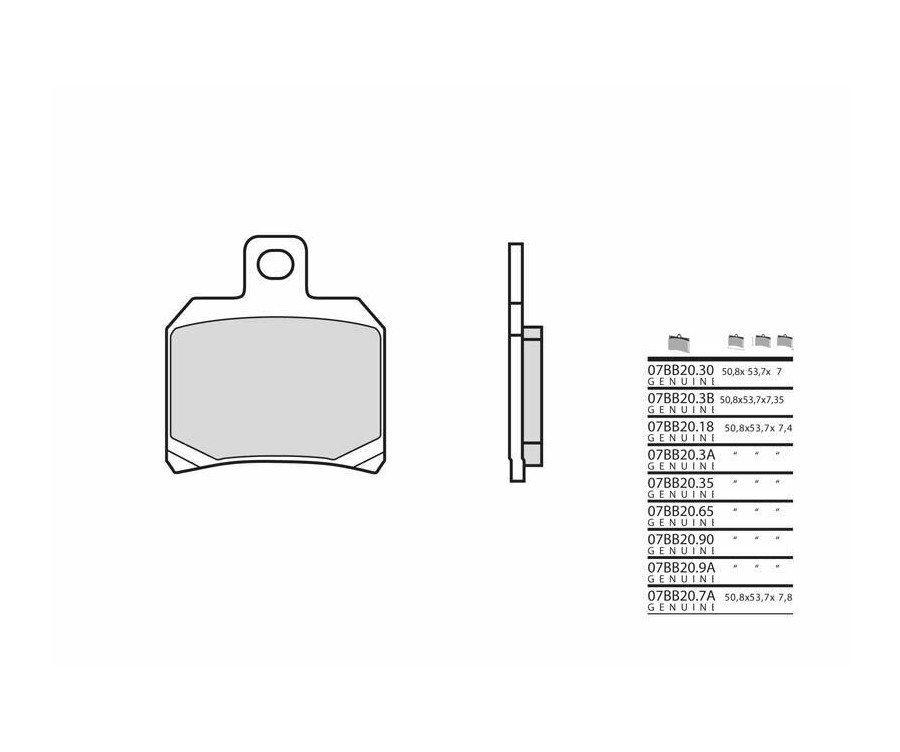 Plaquettes de frein BREMBO Vintage métal fritté - 07BB2065 - 1035828