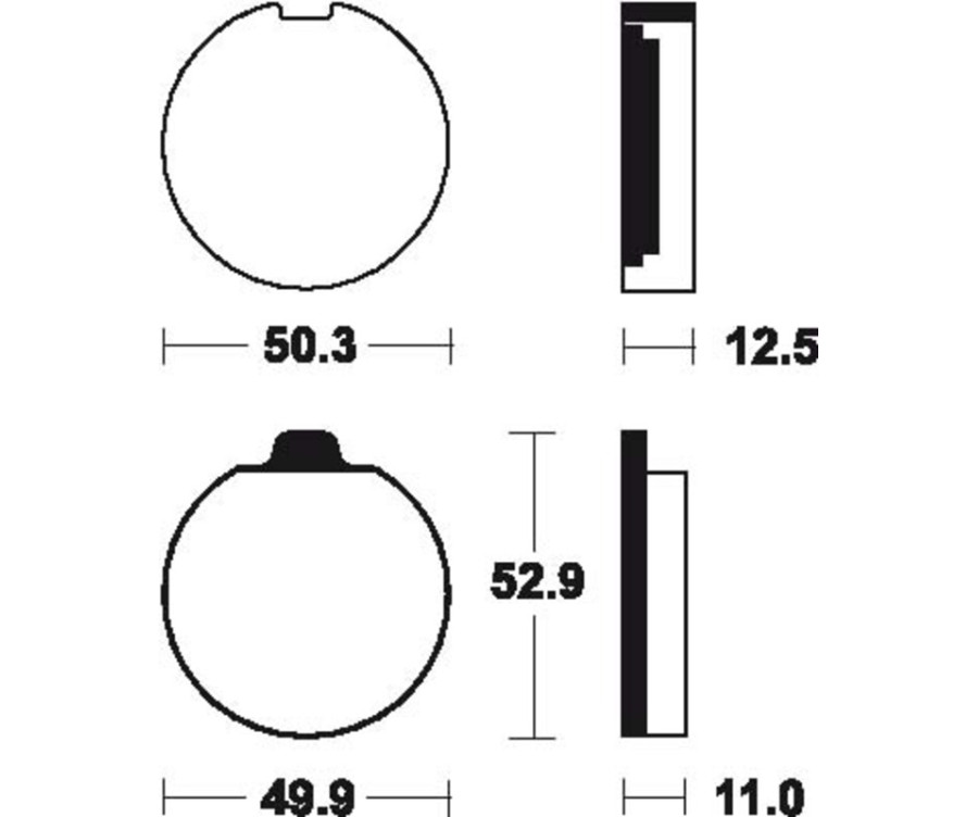 Plaquettes de frein TECNIUM route organique - MA11 - 1022332