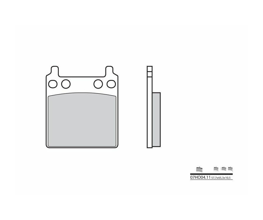 Plaquettes de frein BREMBO route carbone céramique - 07HO0411 - 1048885