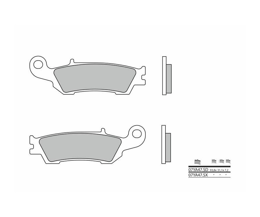 Plaquettes de frein BREMBO Off-Road métal fritté - 07YA47SX - 1036270