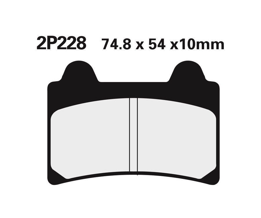 Plaquettes de frein NISSIN route semi-métallique - 2P-228NS - 1036664