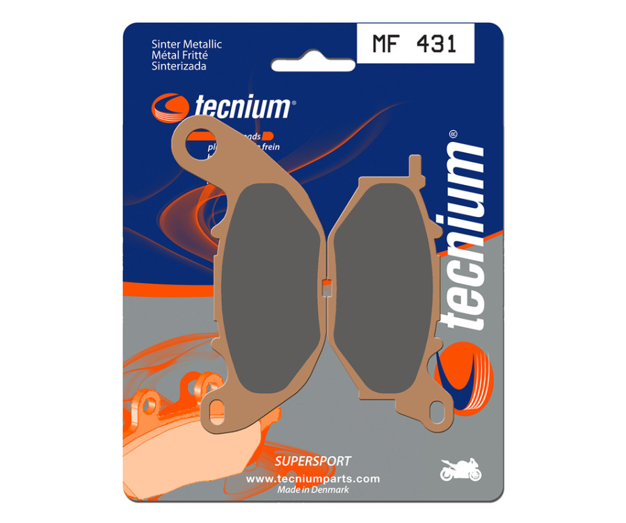 Plaquettes de frein TECNIUM Performance métal fritté - MF431 Plaquettes de frein TECNIUM Performance métal fritté - MF431