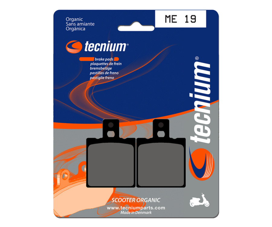 Plaquettes de frein TECNIUM Scooter organique - ME19 Plaquettes de frein TECNIUM Scooter organique - ME19