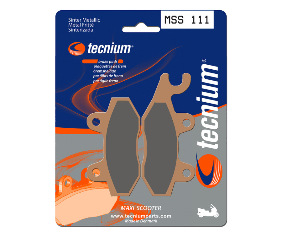Plaquettes de frein TECNIUM Maxi Scooter métal fritté - MSS111 - 1023176