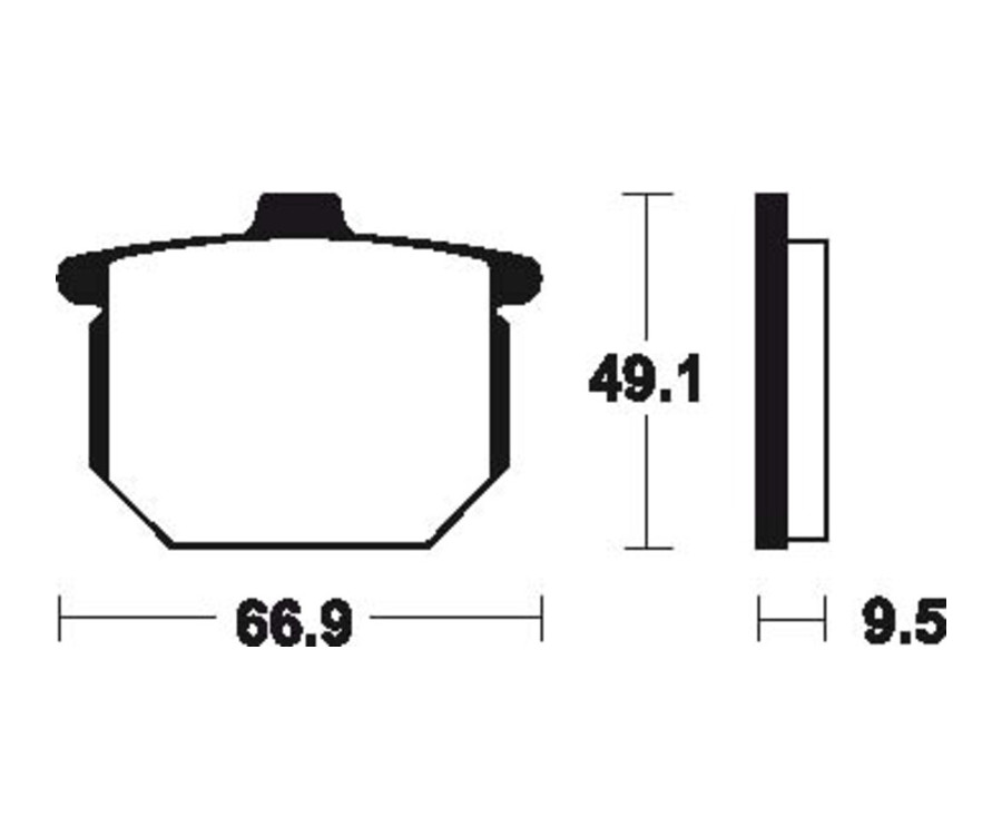 Plaquettes de frein TECNIUM route organique - MA17 - 1022390