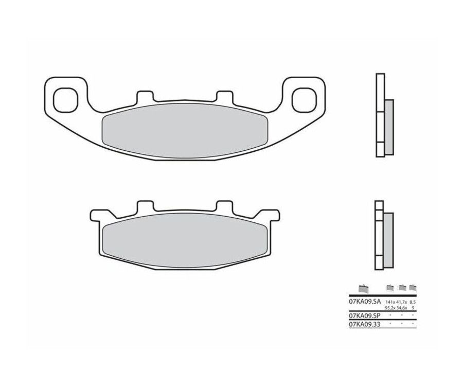 Plaquettes de frein BREMBO route métal fritté - 07KA09SA - 1036066