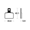 Plaquettes de frein TECNIUM Racing MX/Quad métal fritté - MOR395 - 1023003