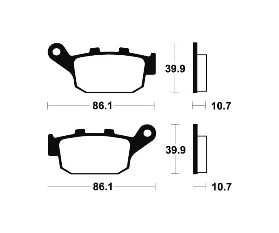 Plaquettes de frein TECNIUM Performance métal fritté - MR114 - 1023034