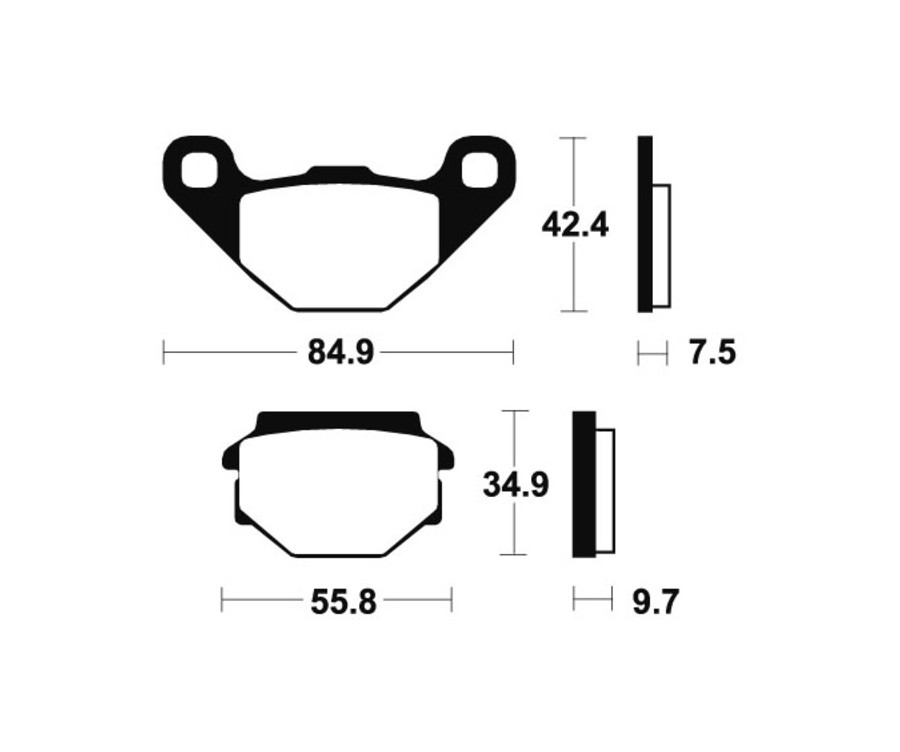 Plaquettes de frein TECNIUM route organique - MA184 - 1022401