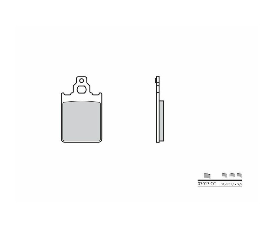 Plaquettes de frein BREMBO Scooter carbone céramique - 07013 - 1035673