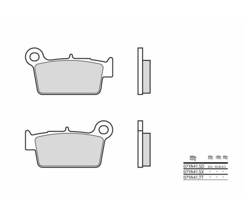 Plaquettes de frein BREMBO Off-Road métal fritté - 07YA41SD