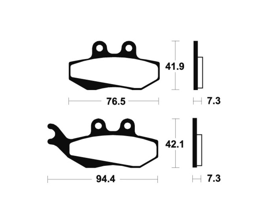 Plaquettes de frein TECNIUM Scooter organique - ME189 - 1022629